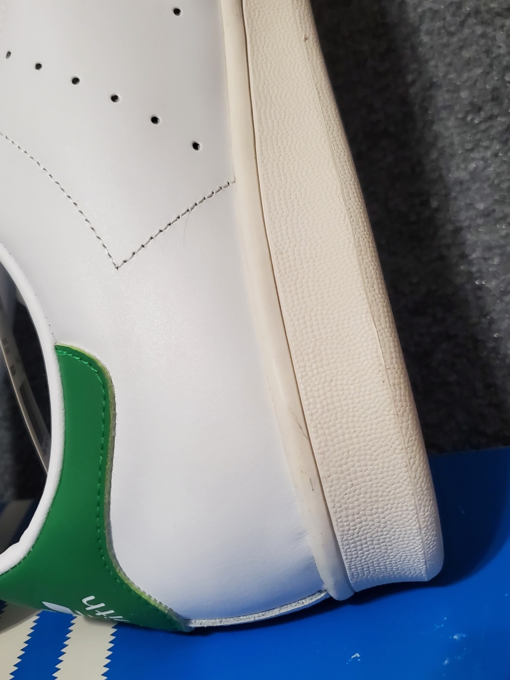 Adidas Stan Smith Sneaker Shoes Green White Leather Mens Size 14.5 New M20324 - Picture 10 of 11